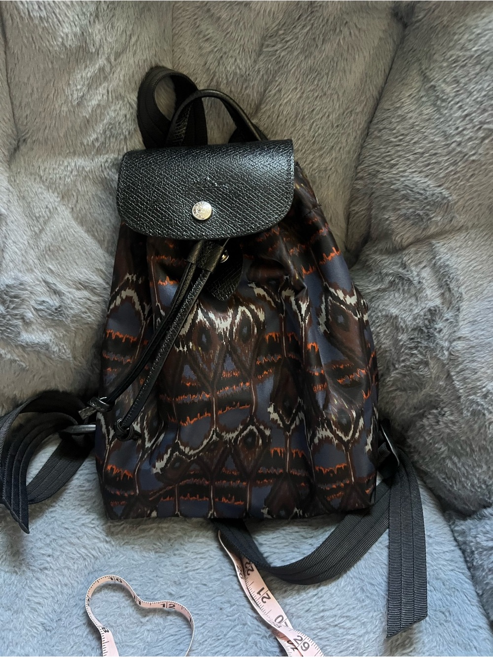 Longchamp nylon drawstring backpack - multicolor